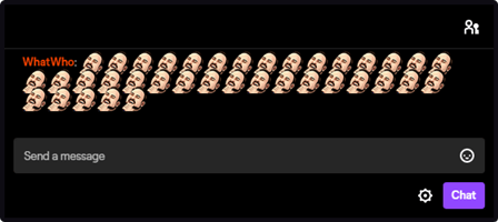 Excessive amounts of emotes in Twitch chat Excessive amounts of emotes in Twitch chat