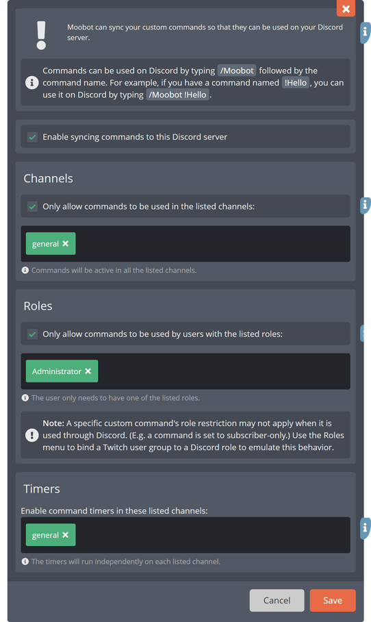 Using Your Twitch Bot On Your Discord Moobot