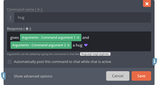 Twitch chat commands