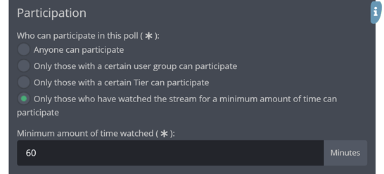 Restricting the poll by watch time