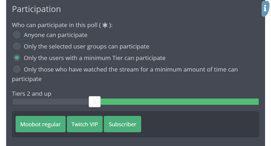 Restricting the poll to minimum Tier