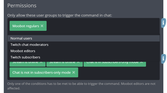 Restricting a chat command to your regulars