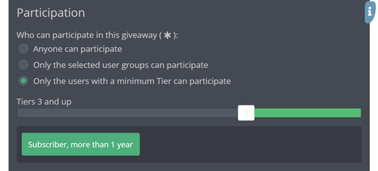 Restricting your giveaways to certain community members