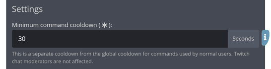Setting a chat command's cooldown