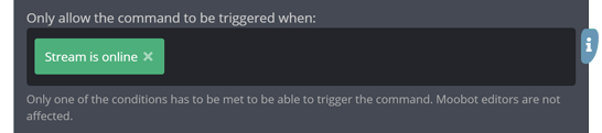 Setting when a chat command can be used