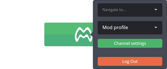 The user widget's menu The user widget's menu