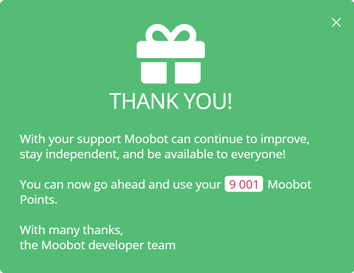Moobot Points added