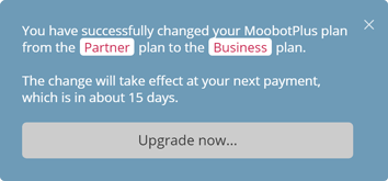 Changed the MoobotPlus plan