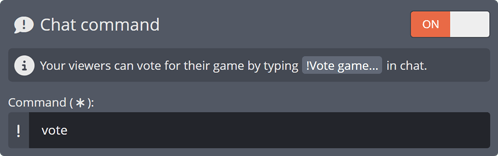 Chat command for voting in your Game Vote