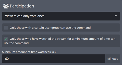 Restricting a Game Vote based on Twitch stream watch time