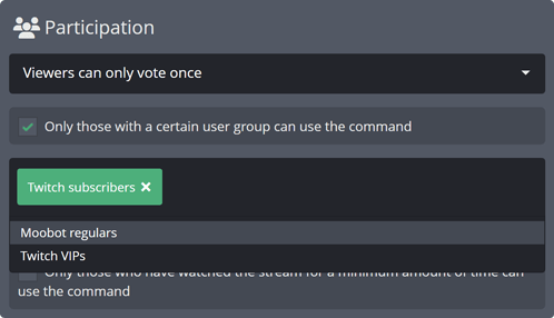 Restricting a Game Vote to certain user groups