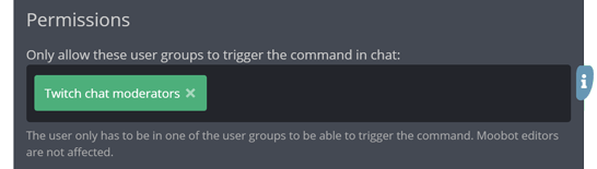 Restricting who can use a chat command