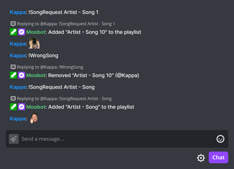 !WrongSong chat command in Twitch chat