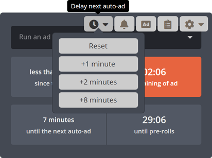 Delaying the next Twitch auto-ad