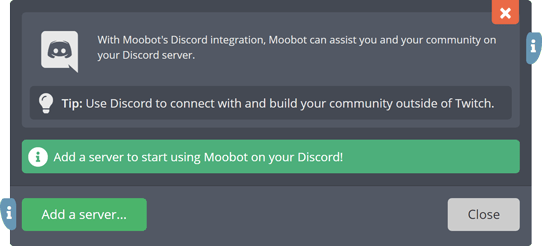 The Discord menu