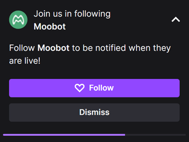 Twitch shout-out integration dialog