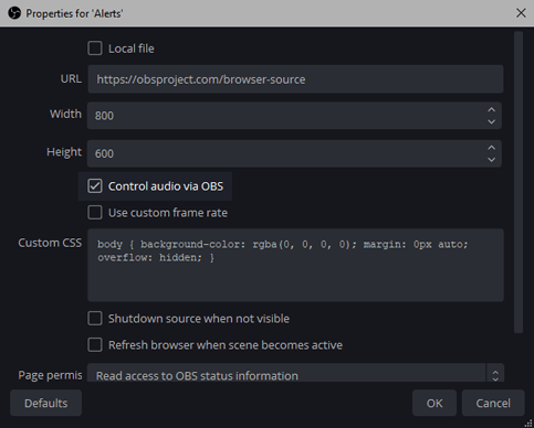 Capturing audio from an OBS Browser source