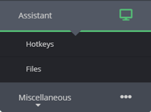 The Moobot Assistant menu