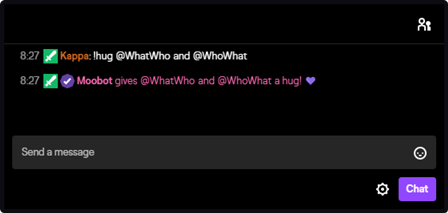 The arguments response tag in Twitch chat The arguments response tag in Twitch chat