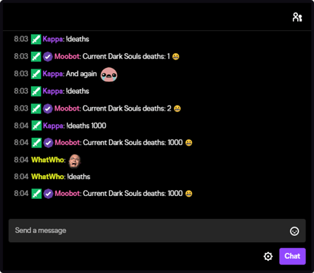The counter response tag in Twitch chat The counter response tag in Twitch chat