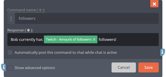 The amount of followers response tag The amount of followers response tag
