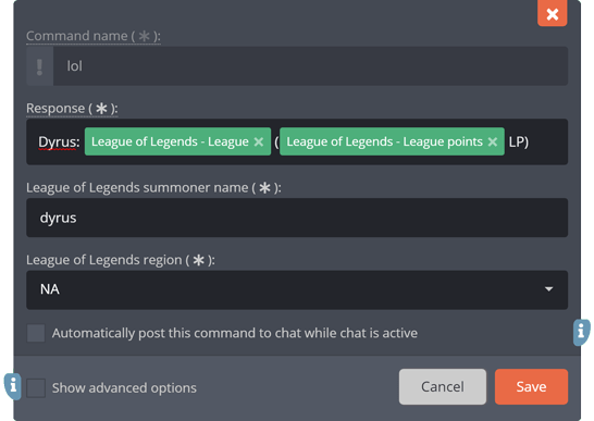 The League of Legends response tags The League of Legends response tags