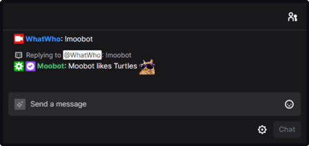 The random text response tag in Twitch chat The random text response tag in Twitch chat