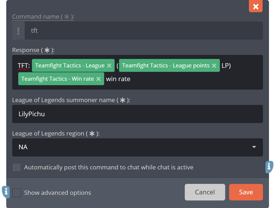 The Teamfight Tactics response tags The Teamfight Tactics response tags