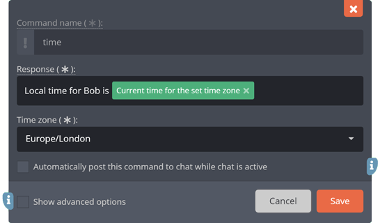 The current time response tag The current time response tag