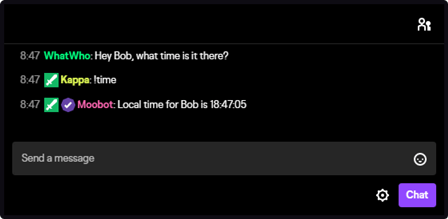 The current time response tag in Twitch chat The current time response tag in Twitch chat