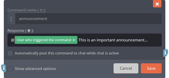 The username response tag The username response tag