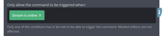 Setting when a chat command can be used Setting when a chat command can be used
