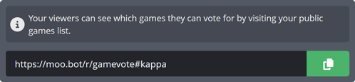 Game Vote whitelist public page Game Vote whitelist public page