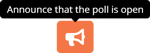 Announcing the poll in Twitch chat Announcing the poll in Twitch chat