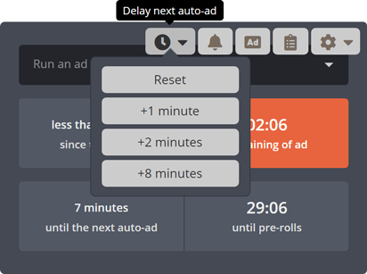 Delaying the next Twitch auto-ad Delaying the next Twitch auto-ad