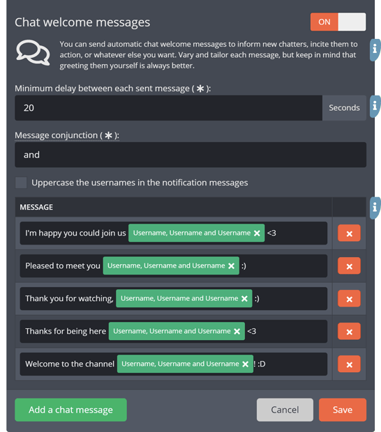 Twitch chat alerts for new chatters Twitch chat alerts for new chatters