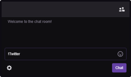 Testing the command in Twitch chat Testing the command in Twitch chat