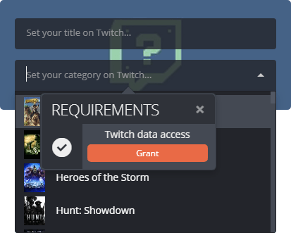 Granting access to adjust your category and title Granting access to adjust your category and title