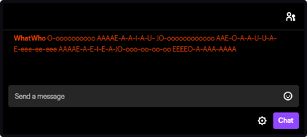 Stylized messages using the /me chat command in Twitch chat Stylized messages using the /me chat command in Twitch chat