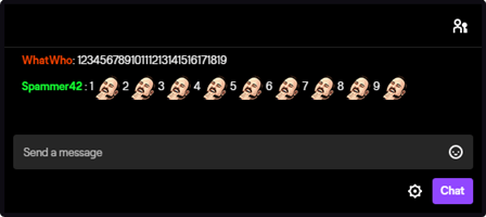 Excessive or undesirable use of numbers in Twitch chat Excessive or undesirable use of numbers in Twitch chat