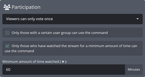 Restricting a Game Vote based on Twitch stream watch time Restricting a Game Vote based on Twitch stream watch time