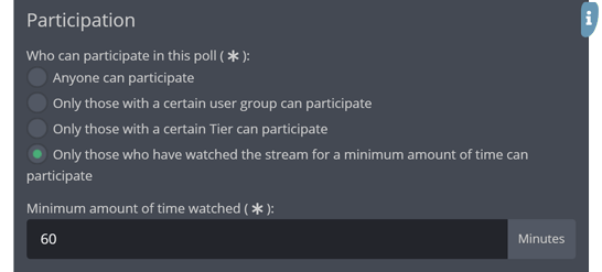 Restricting the poll by watch time Restricting the poll by watch time
