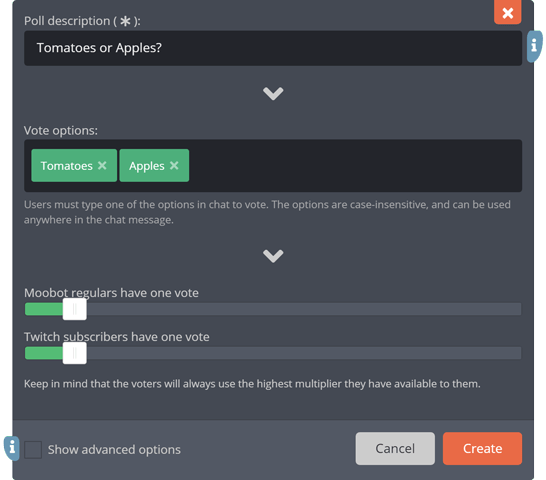 Setting up your poll Setting up your poll