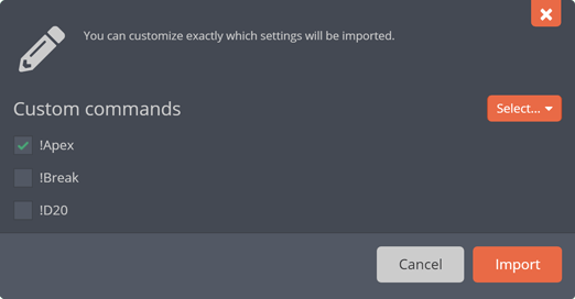 Adjusting what to import Adjusting what to import
