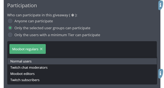 Restricting your giveaways to your regulars Restricting your giveaways to your regulars