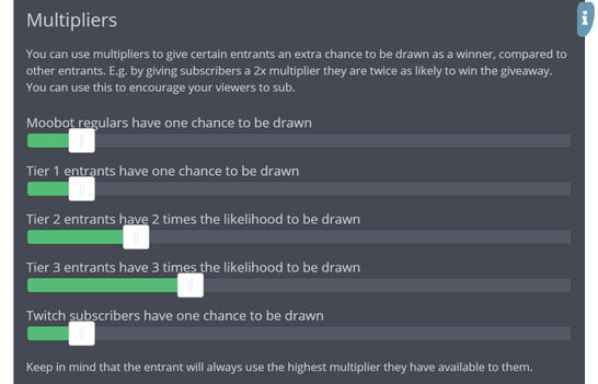 Giving certain community members additional chances to win your giveaways Giving certain community members additional chances to win your giveaways