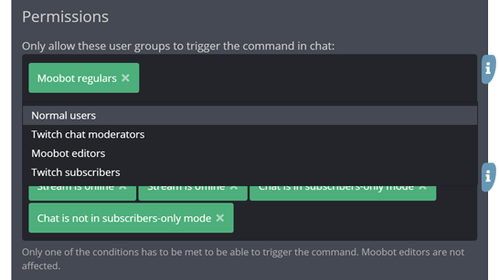 Restricting a chat command to your regulars Restricting a chat command to your regulars