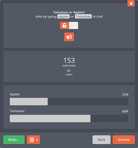 Managing your poll Managing your poll