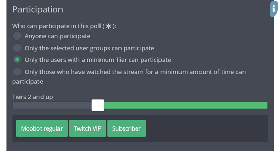 Restricting the poll to minimum Tier Restricting the poll to minimum Tier