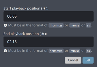 Adjusting playback for songs in the secondary playlist Adjusting playback for songs in the secondary playlist